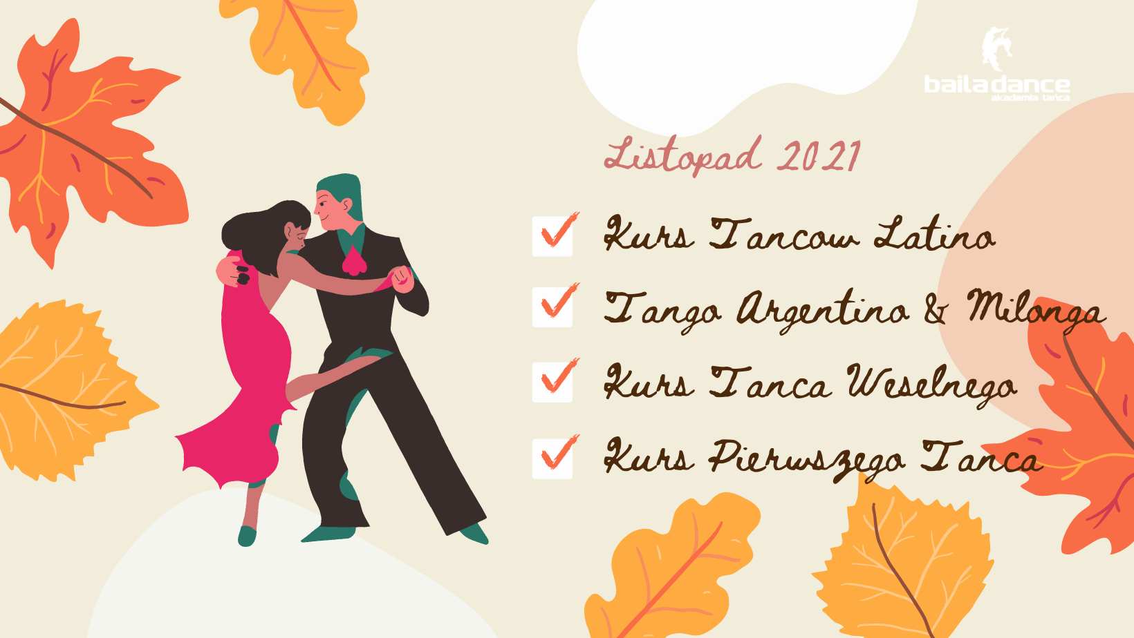 kurs tanca nowy sacz listopad 2021 tango salsa milonga wesele impreza bądź królem parkietu