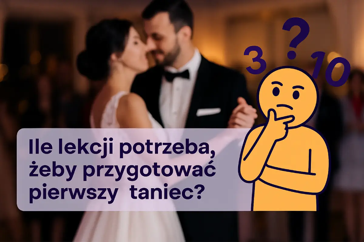 Ile lekcji potrzeba, aby przygotować pierwszy taniec weselny – para podczas lekcji tańca.
